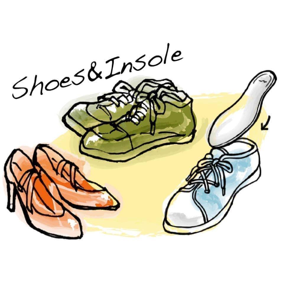 靴と中敷きのイラスト