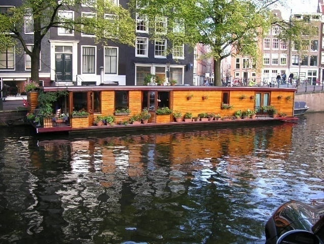 アムステルダムの町並みの画像