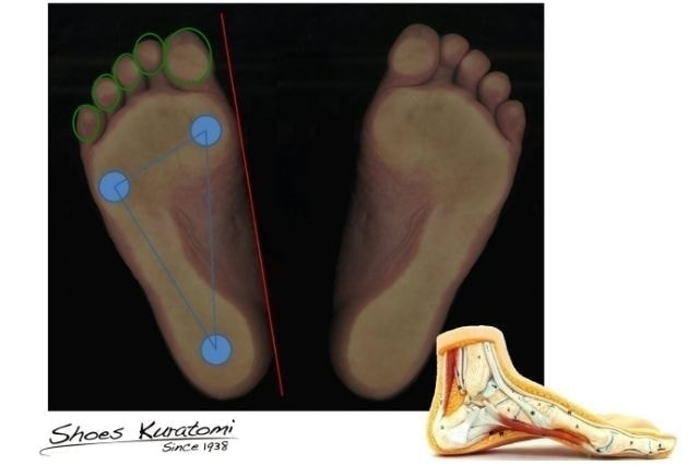 足のデジタル計測のイラスト