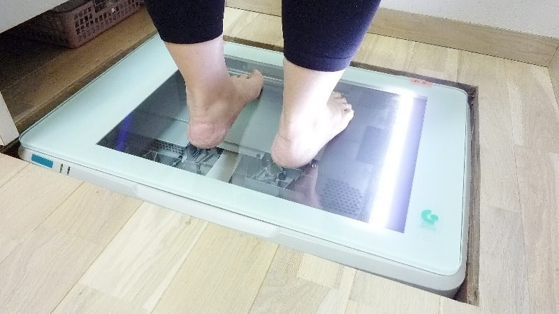 足のデジタル計測の画像